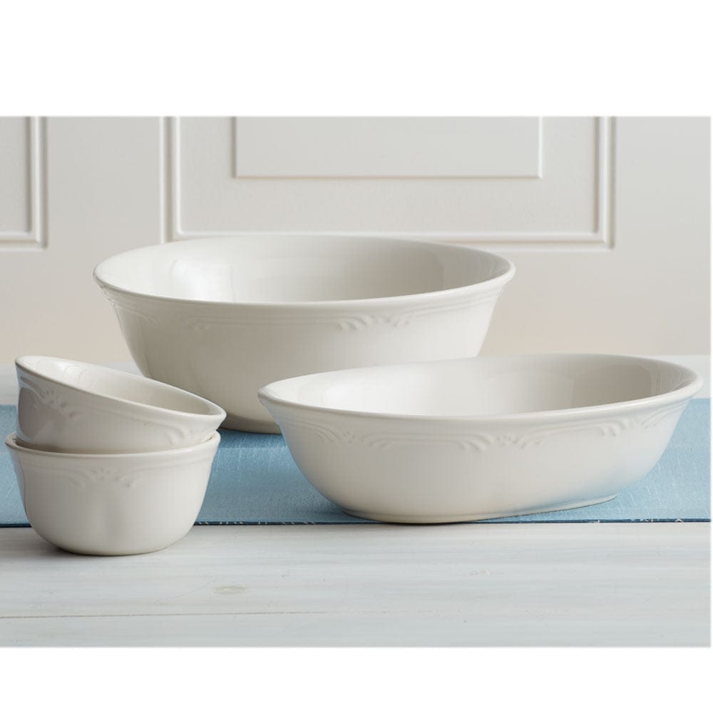 Close-up of the durable stoneware texture, perfect for everyday use and special occasions.