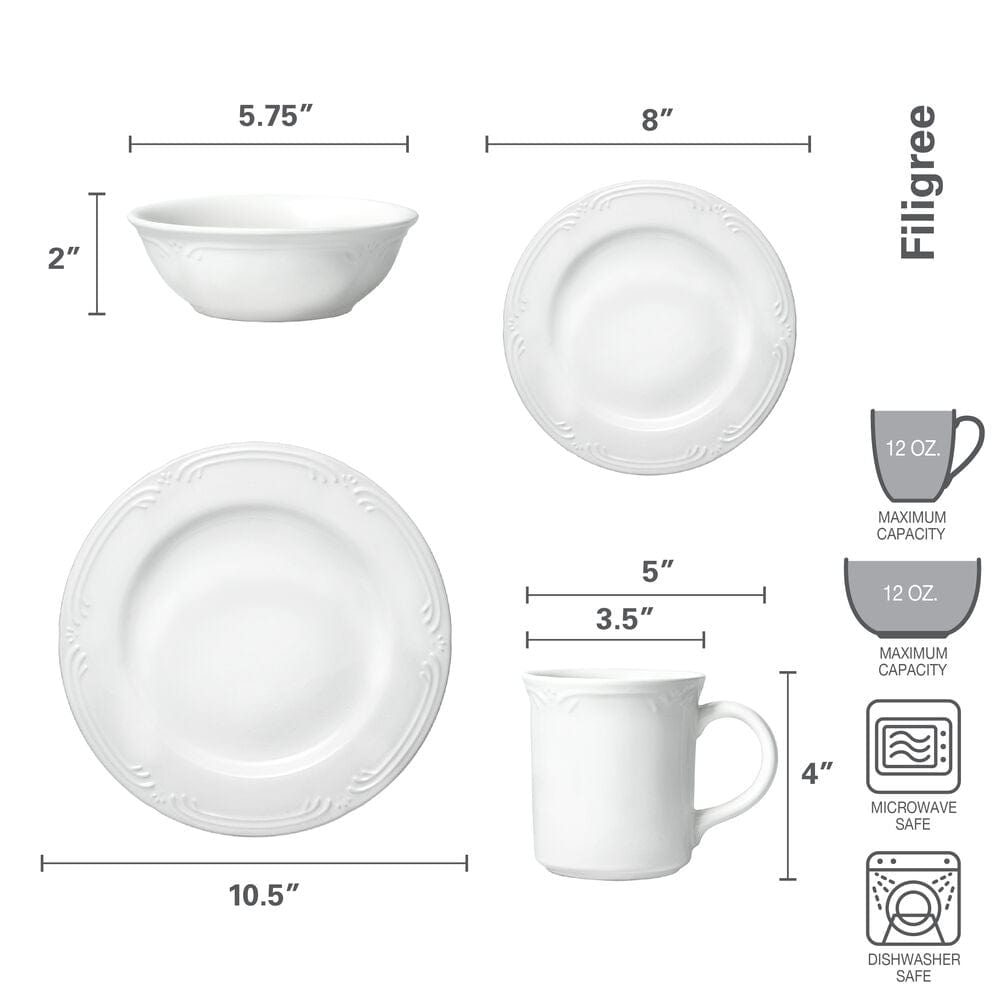 Elegant Stoneware Dinnerware Set - Image 5