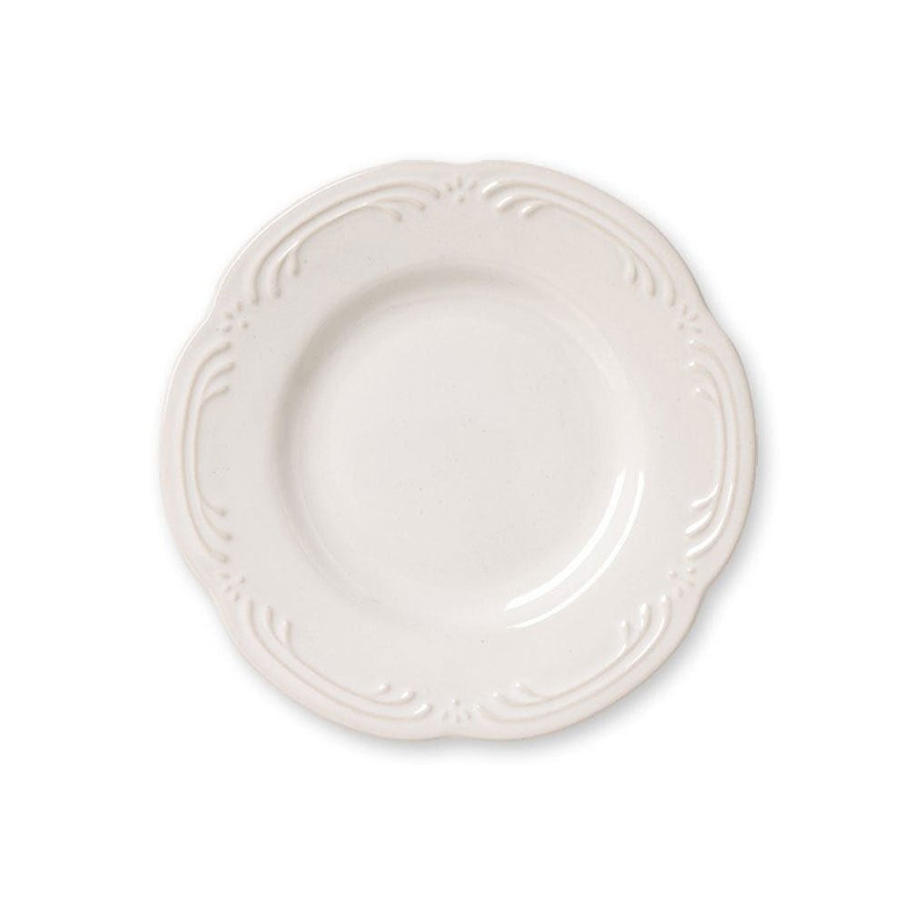 The microwave safe bread and butter plates arranged for a casual dining experience.