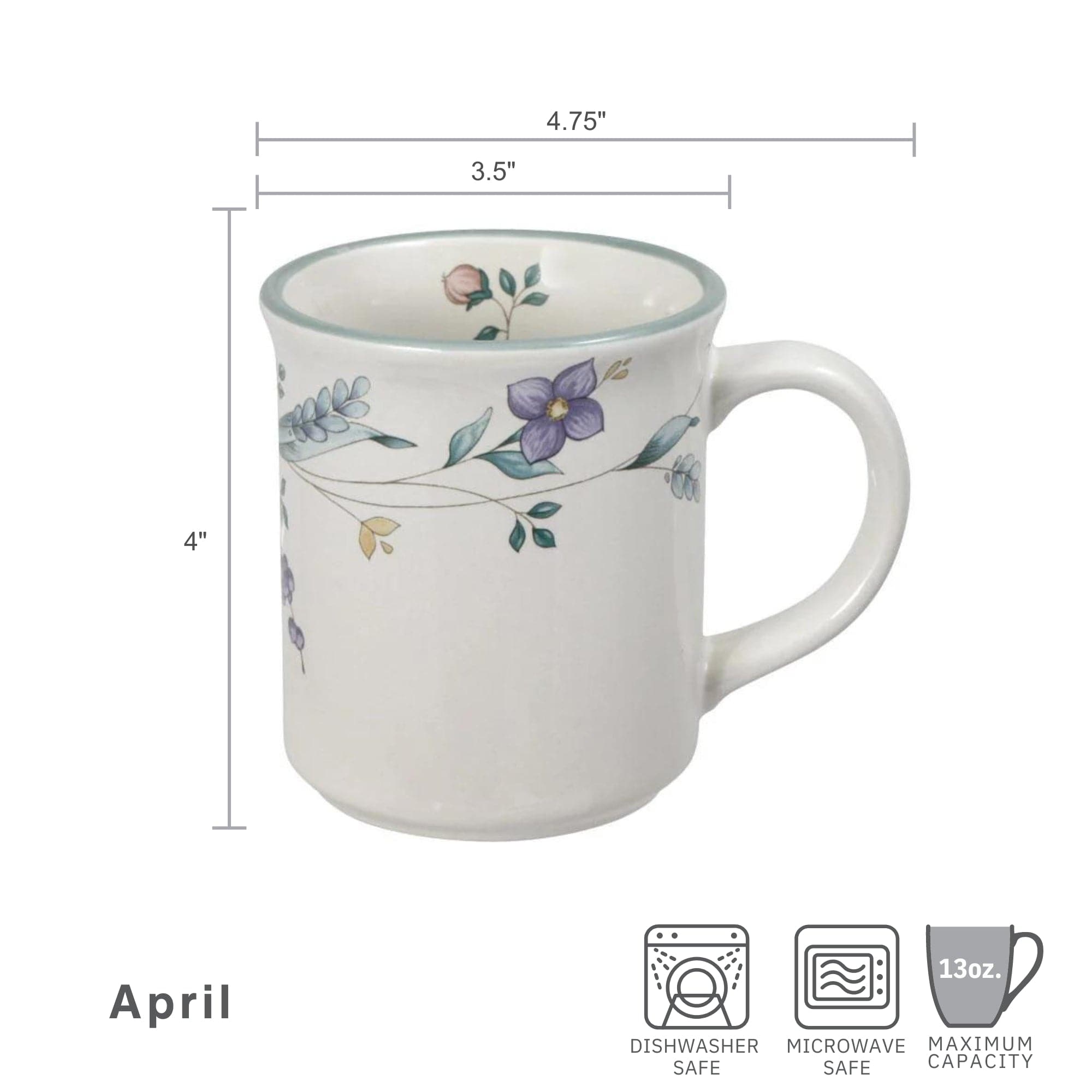 Stylish stoneware mug with pastel band, perfect for coffee lovers.