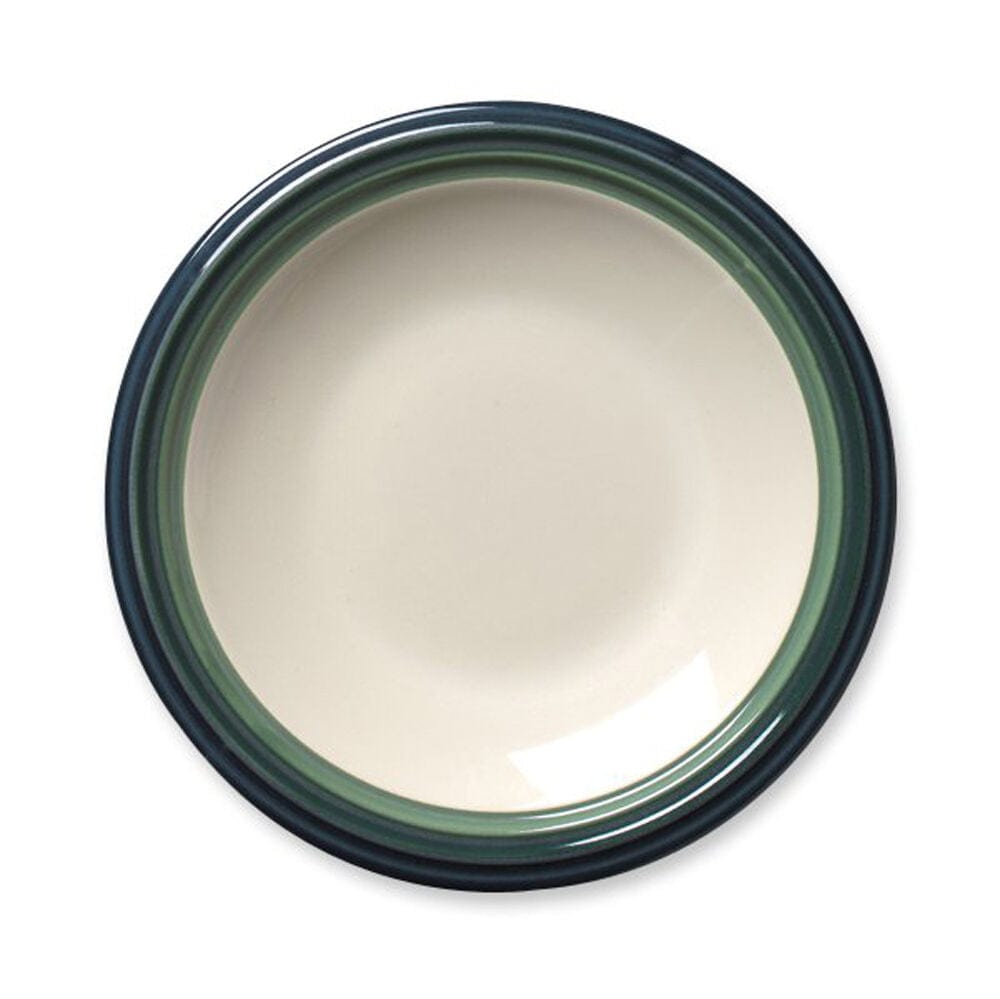 Stacked dishwasher safe luncheon plates showing their durability