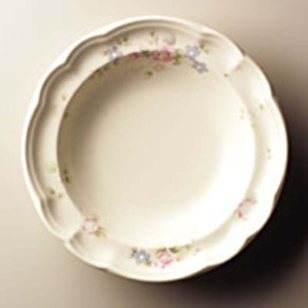 Tea Rose rim soup bowls set, perfect for pasta, soups, and large servings