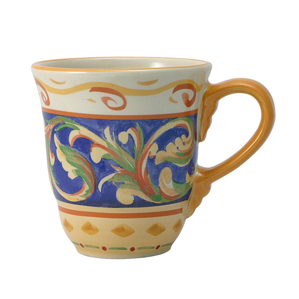 Stylish stoneware mugs stacked together, showcasing their durability and design