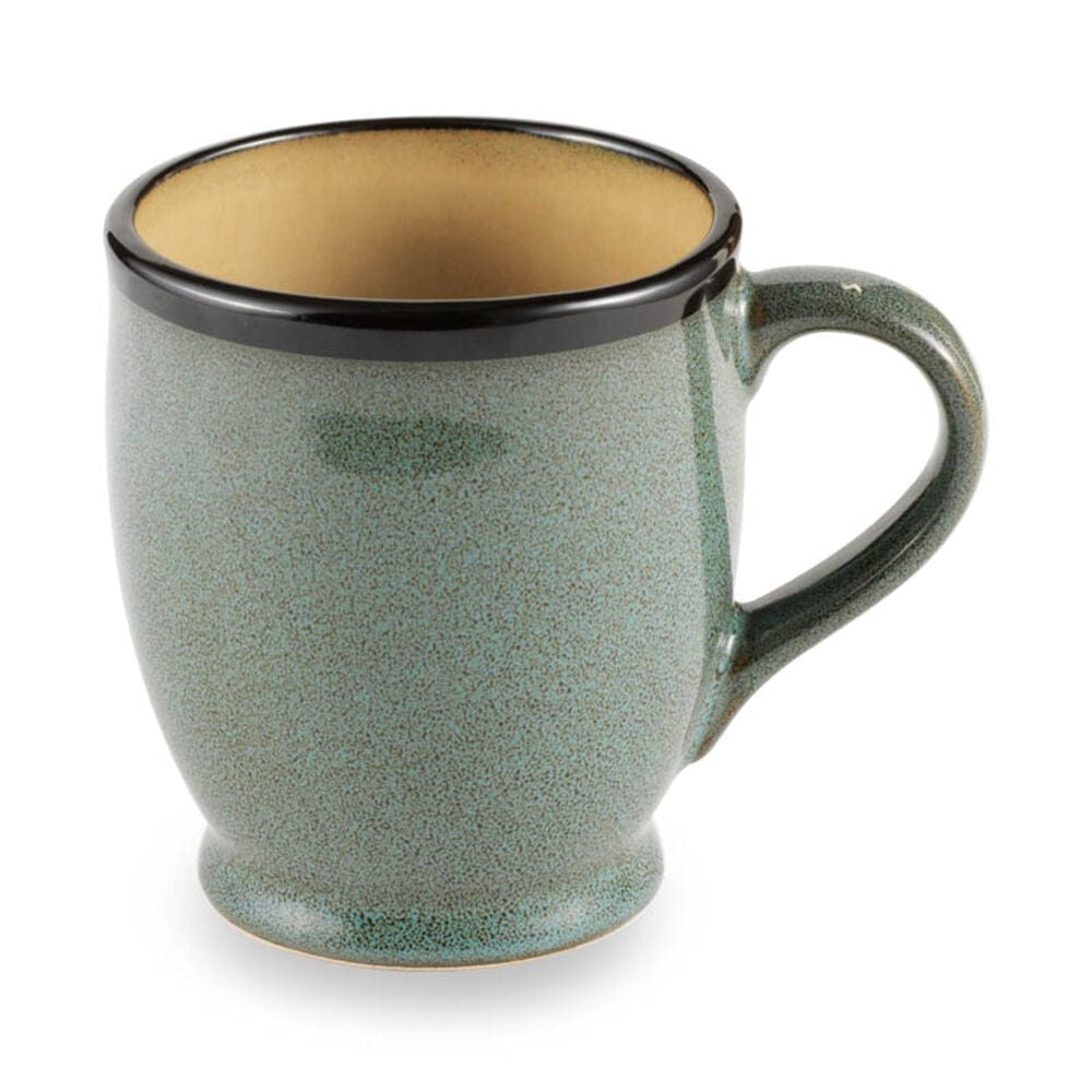 Close-up of Belmont mug filled with aromatic coffee, highlighting its craftsmanship.