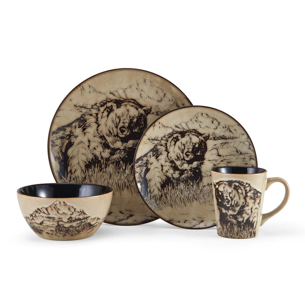 Complete 16-piece dinnerware set for 4, ideal for family meals and gatherings.
