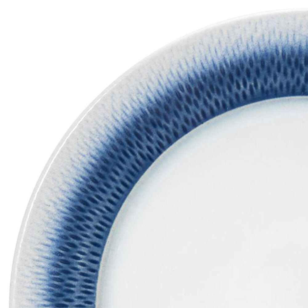 Set of four stoneware bowls with unique reactive glaze patterns, microwave safe