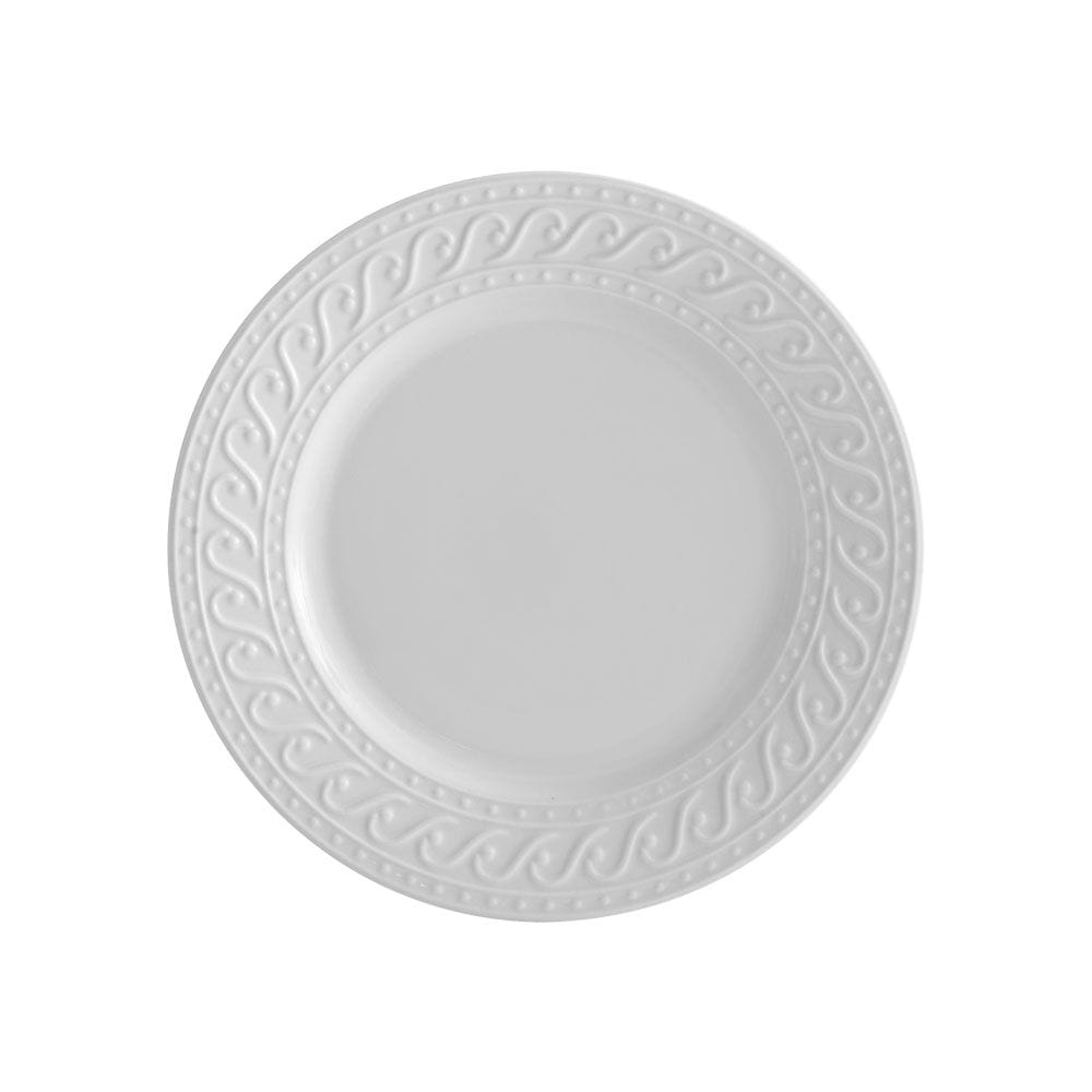 Close-up of the Sylvia salad plate showcasing its smooth surface and elegant design.