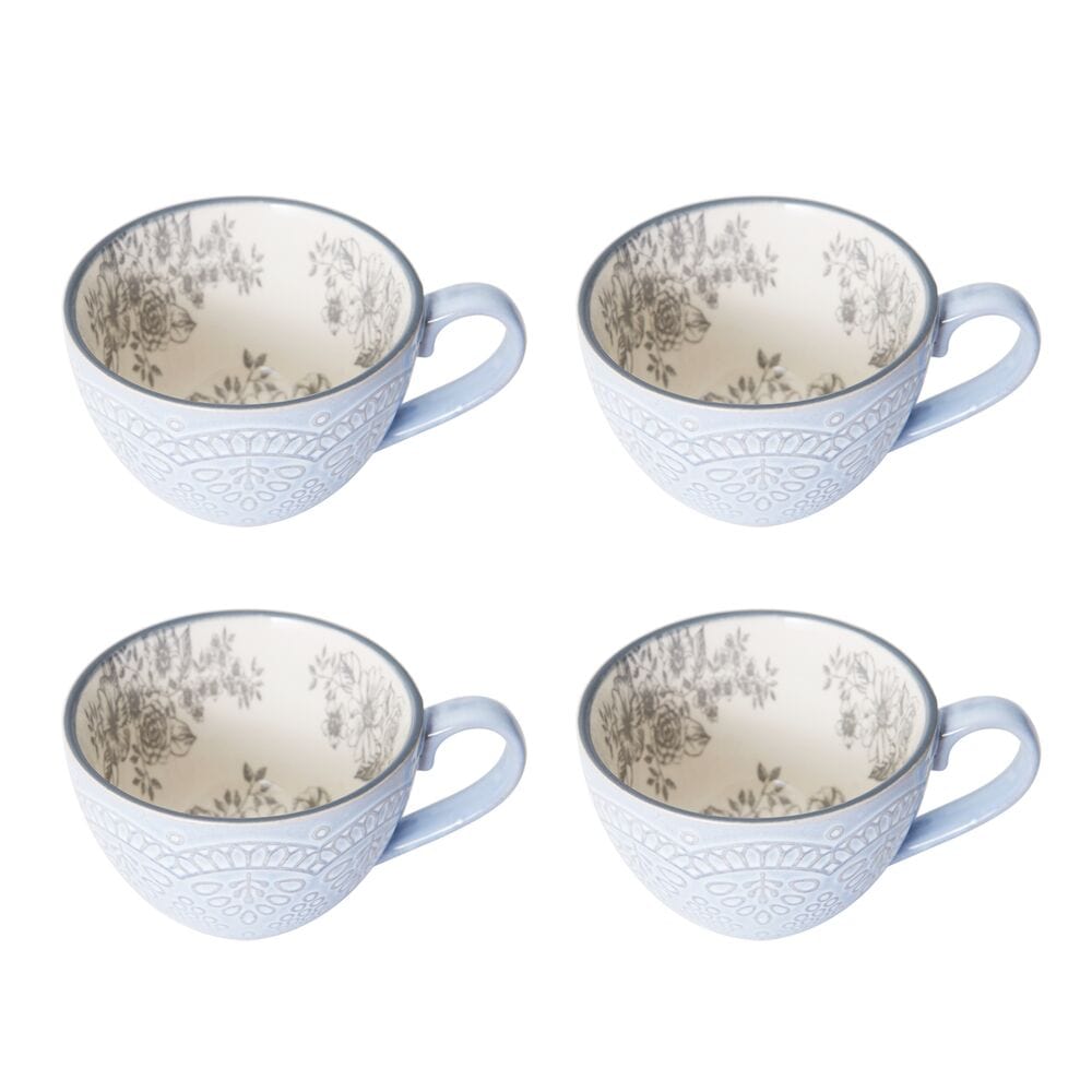 Gabriela Gray dinnerware set showcasing floral design and scalloped edges on a dining table.
