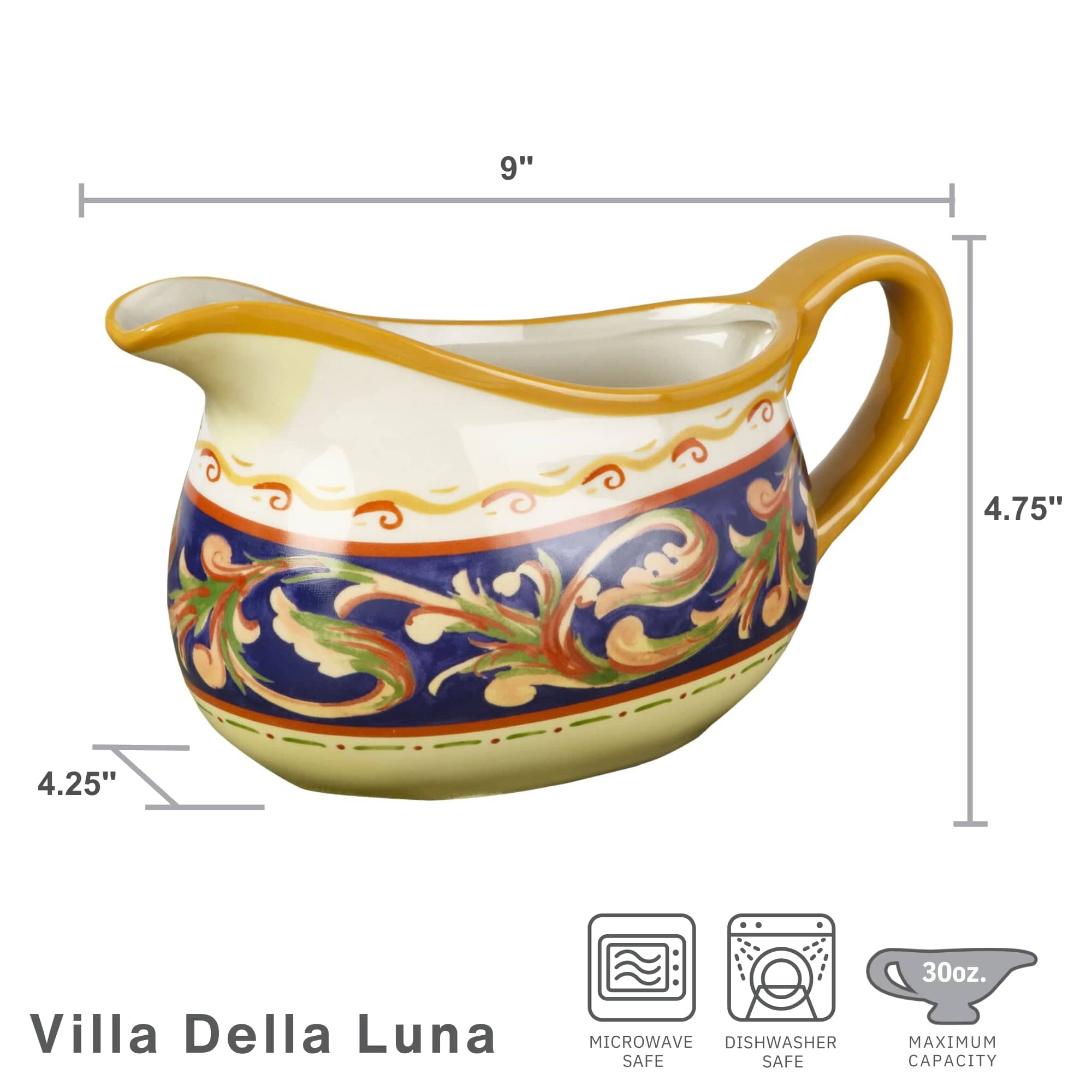 Luna stoneware gravy boat in use at a family dinner, highlighting its functionality and beautiful craftsmanship.