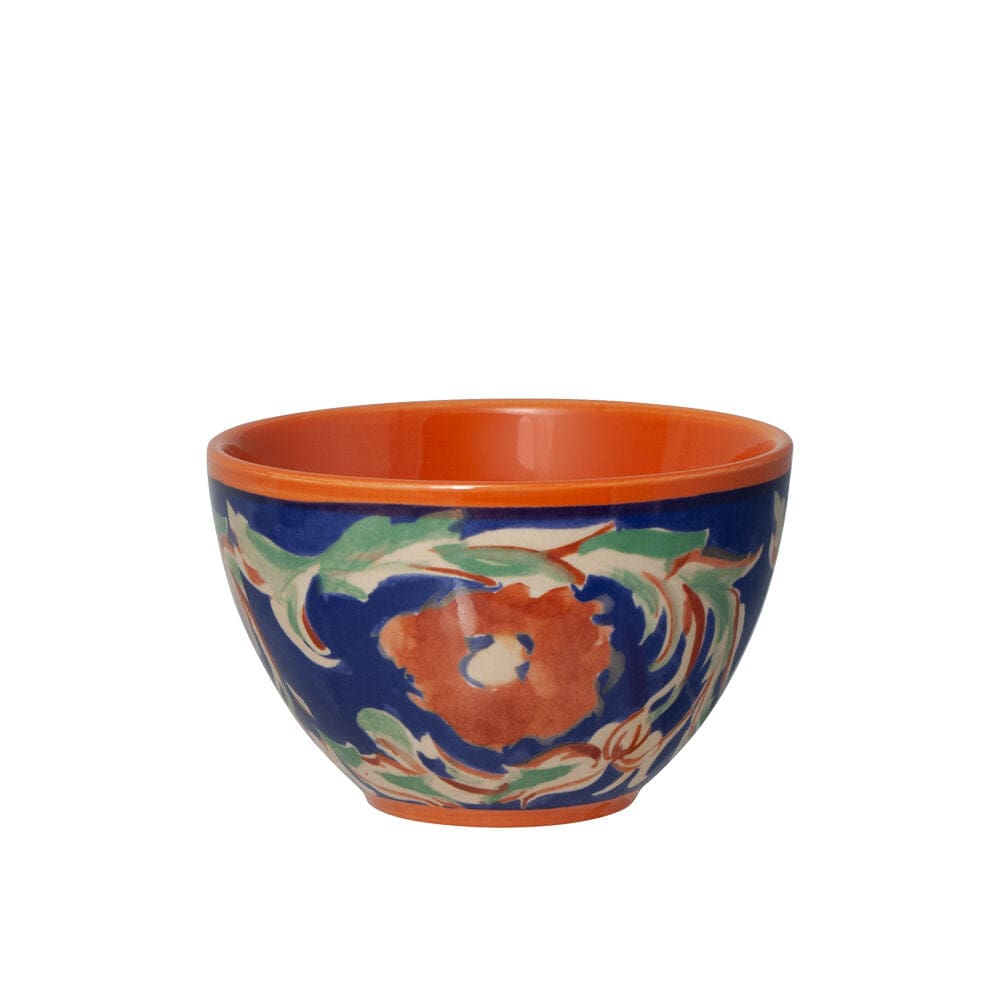 Stacked stoneware bowls, demonstrating their durability and microwave-safe feature