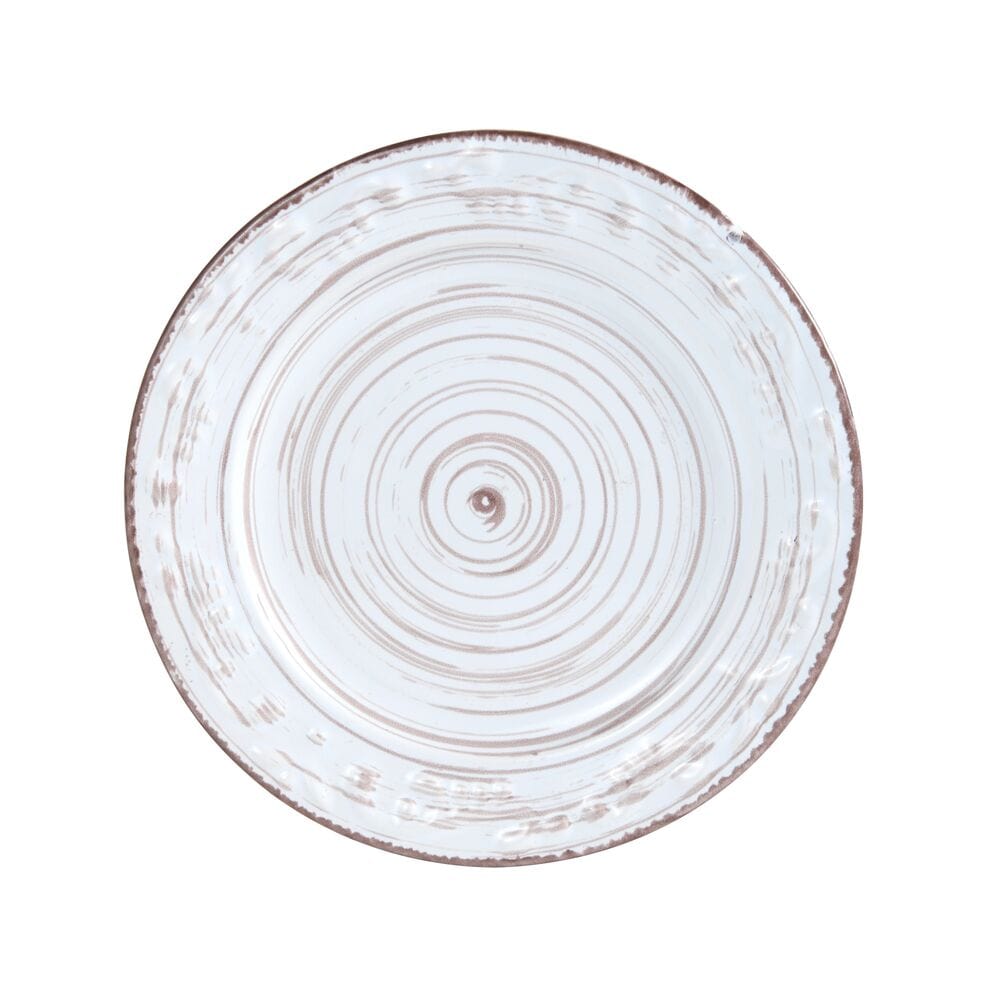 Trellis White appetizer plates arranged with delicious snacks, highlighting their perfect size for serving.