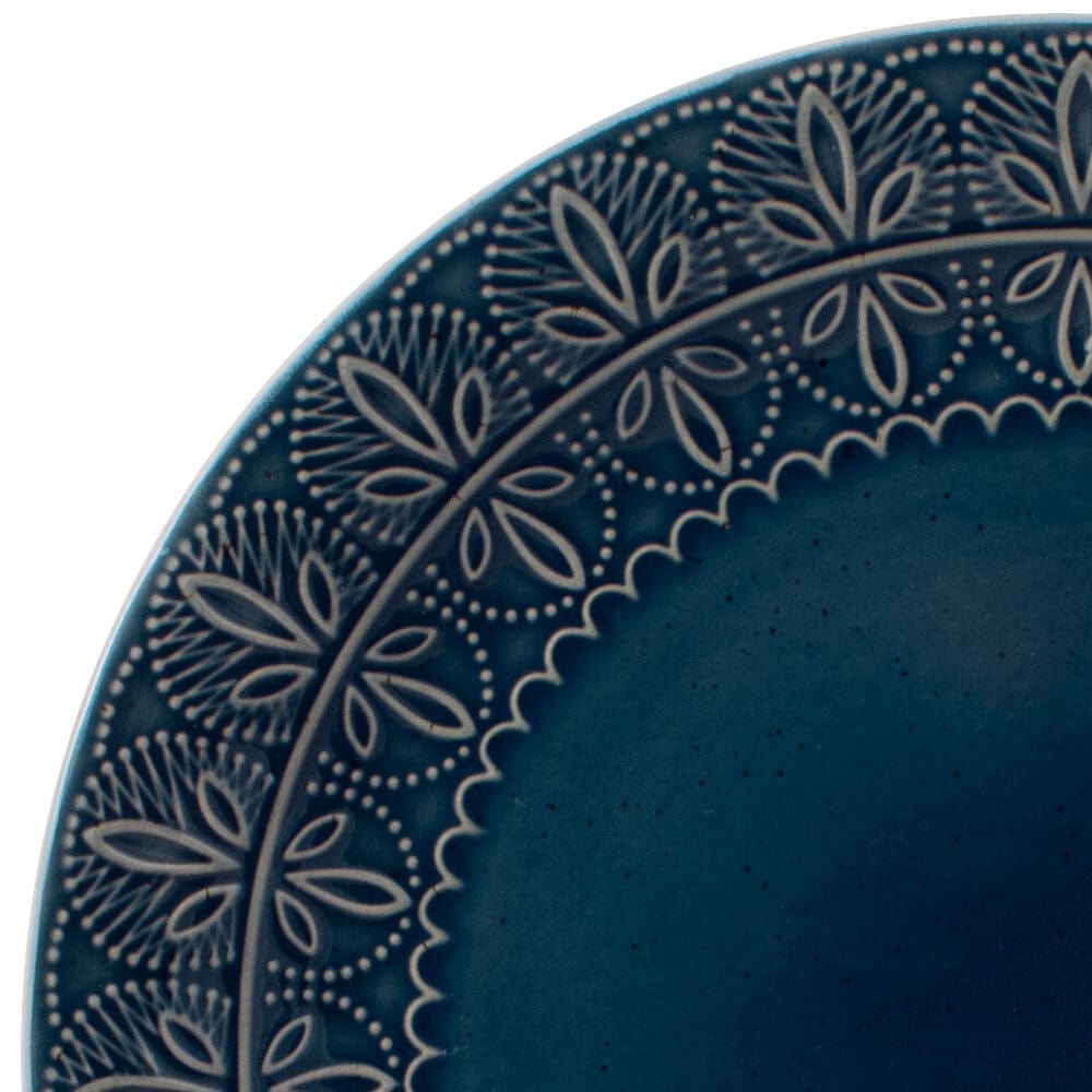 Complete Havana dinnerware set displayed on a dining table with food