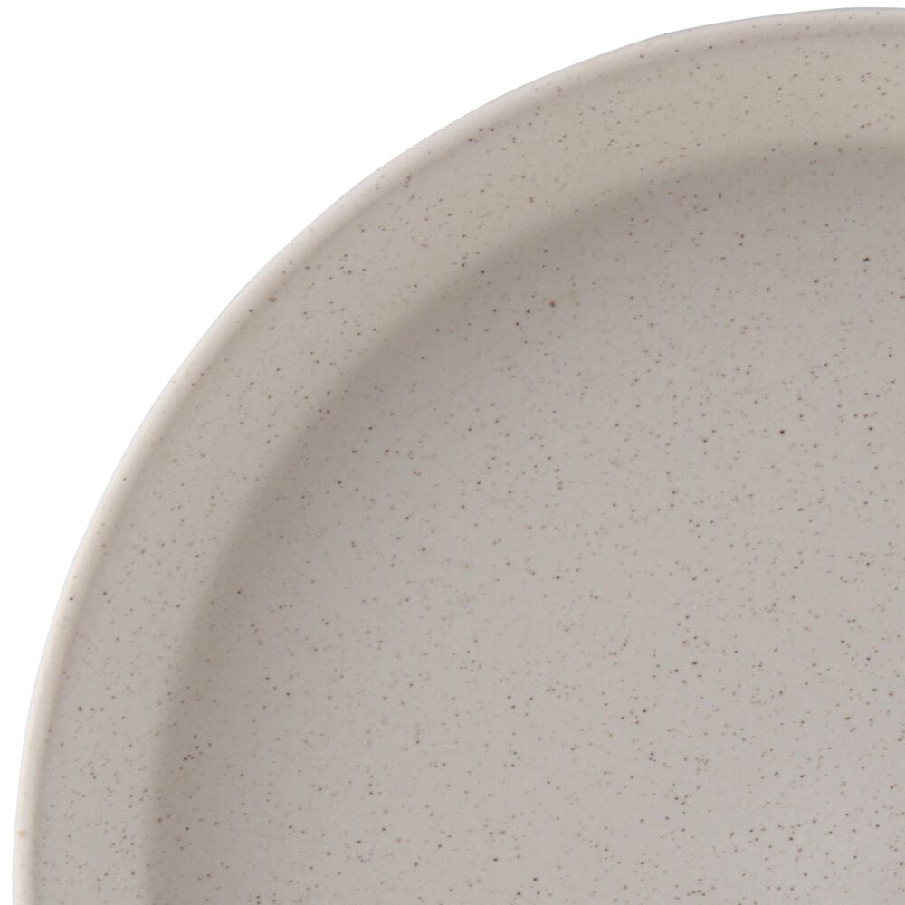 Close-up of the Hudson stoneware cereal bowl with a creamy band, ideal for breakfast.