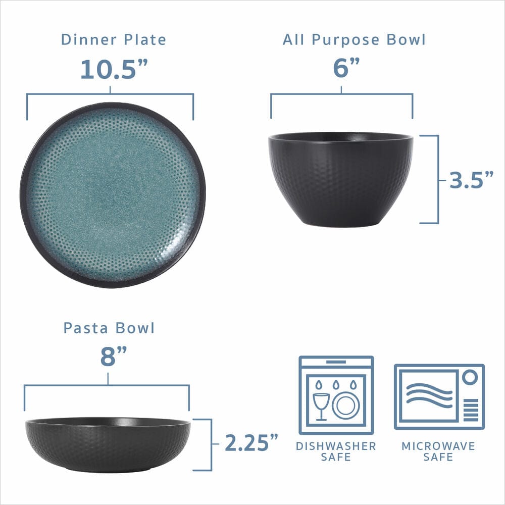 Maddox Unique Stoneware Dinner Set for Everyday Dining - Image 4