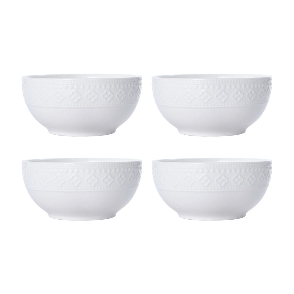 Set of 12 dinnerware pieces including plates and bowls for formal dinners