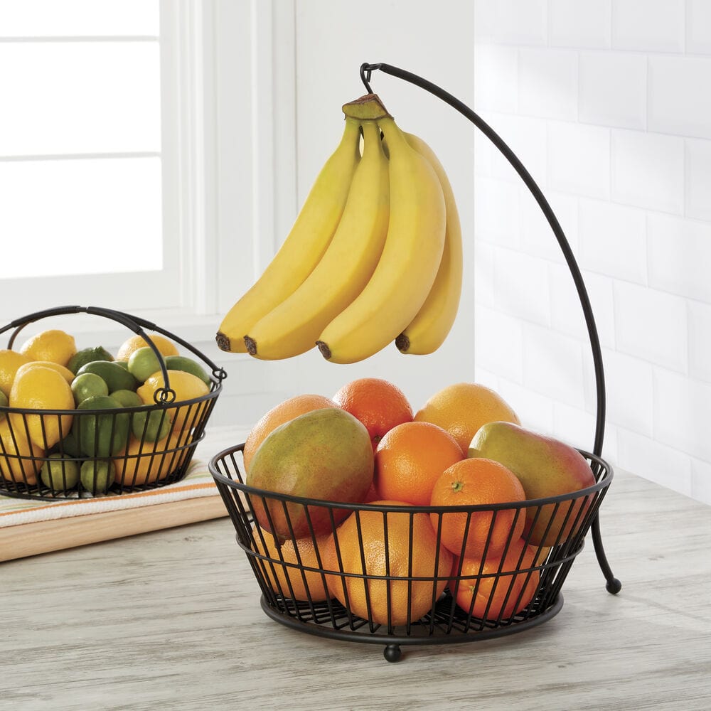 Kitchen countertop with organized fruits using the Tully 2-Tier Basket