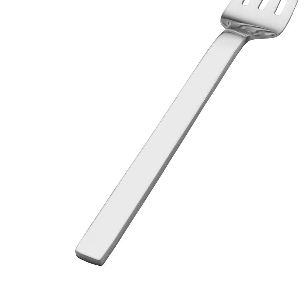 A hand holding the silverware showcasing the minimalist finish