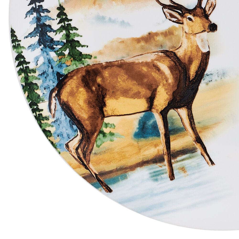 Woodland Whimsy dinnerware set in a dishwasher, showcasing its durability