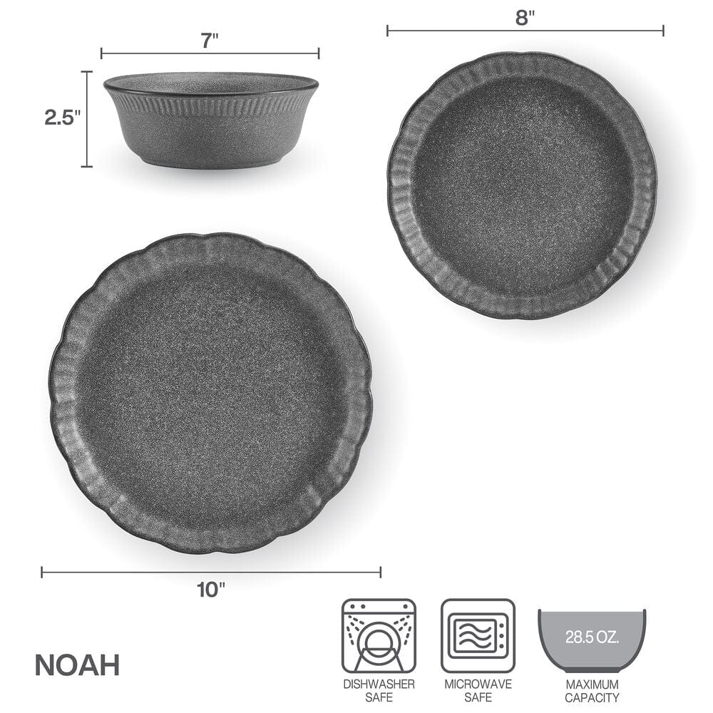 Table setting featuring the Noah Dinnerware Set, perfect for family gatherings.