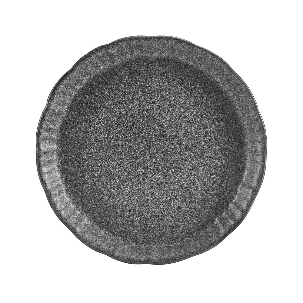 Close-up view of the Noah Dinnerware Set highlighting the debossed detail and unique glazing.