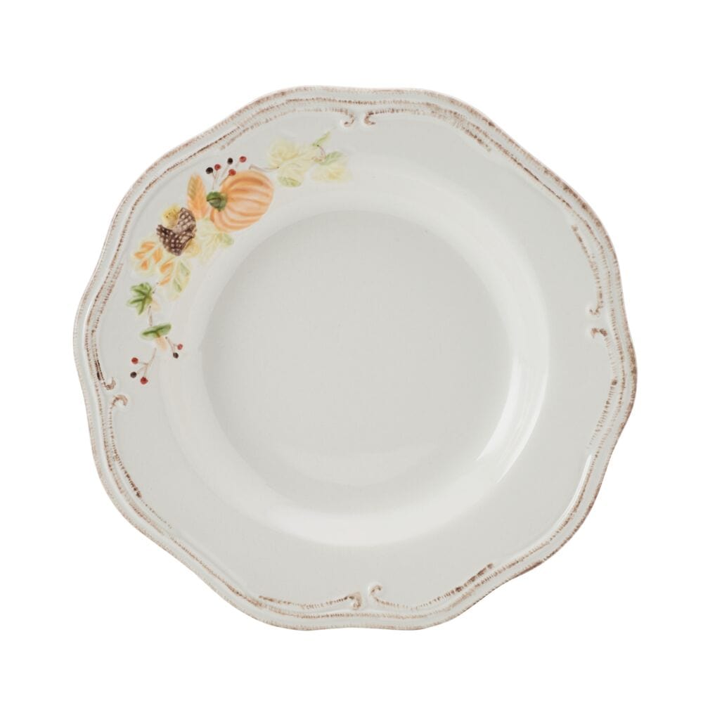 Salad Plate from the Autumn Harvest Dinnerware Set with acorn accents.