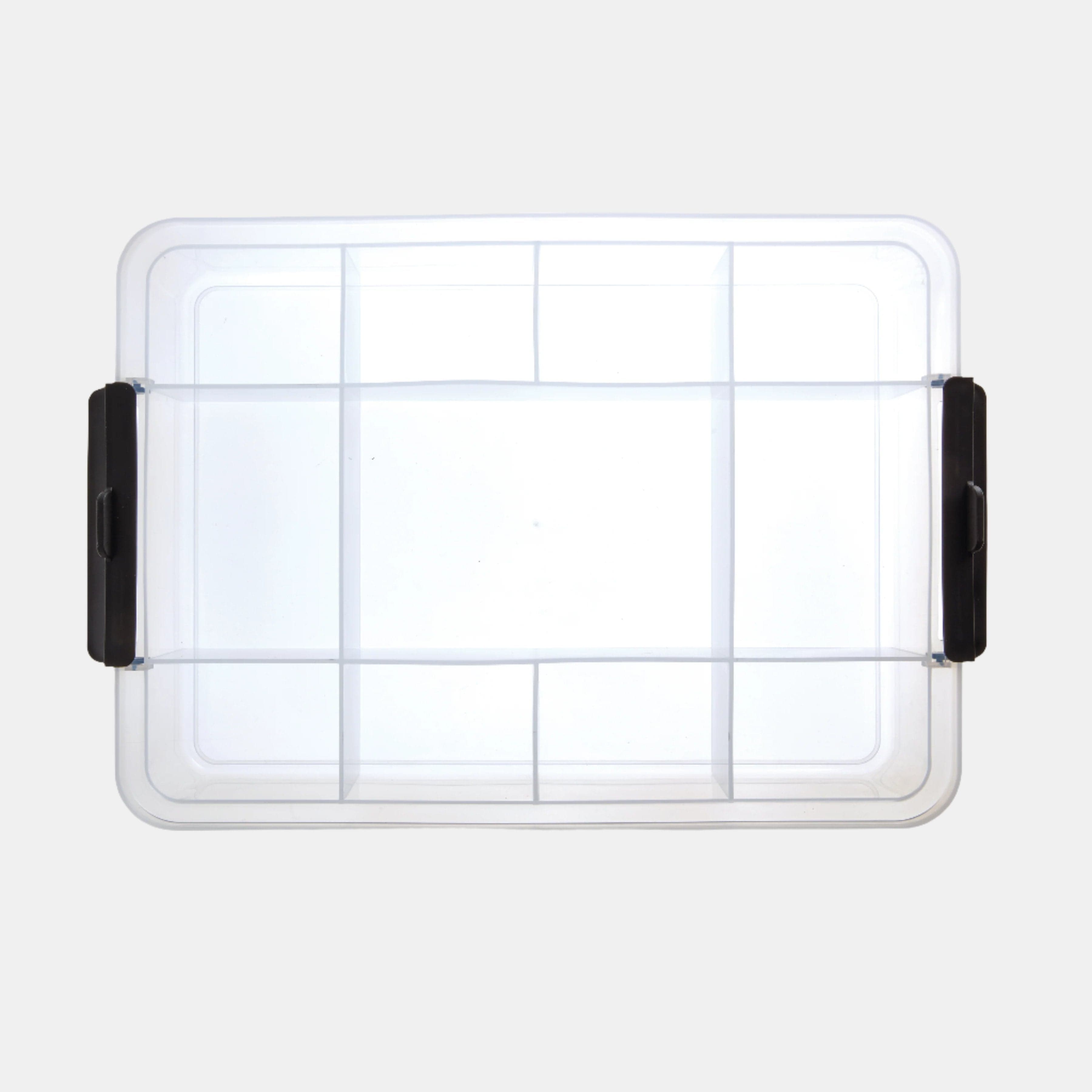 Close-up of Farberware Build-A-Board with locking lid and compartments for snack storage