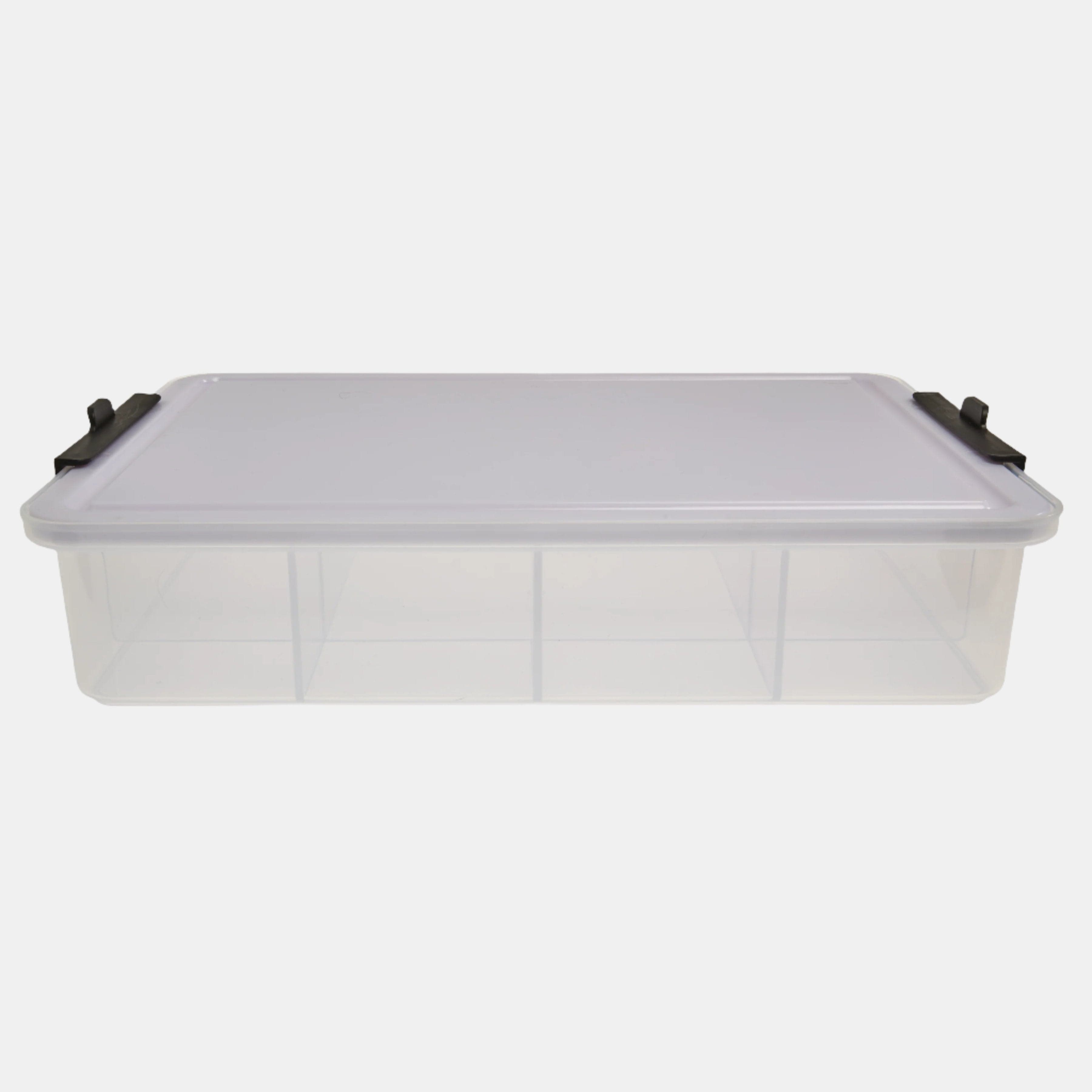 Person using the reversible cutting board lid for food prep on the go