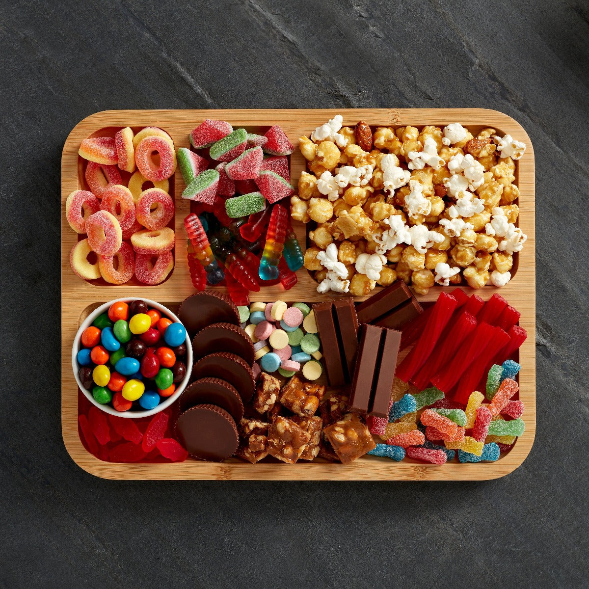 Farberware Build-A-Board with compartments and locking lid for food presentation
