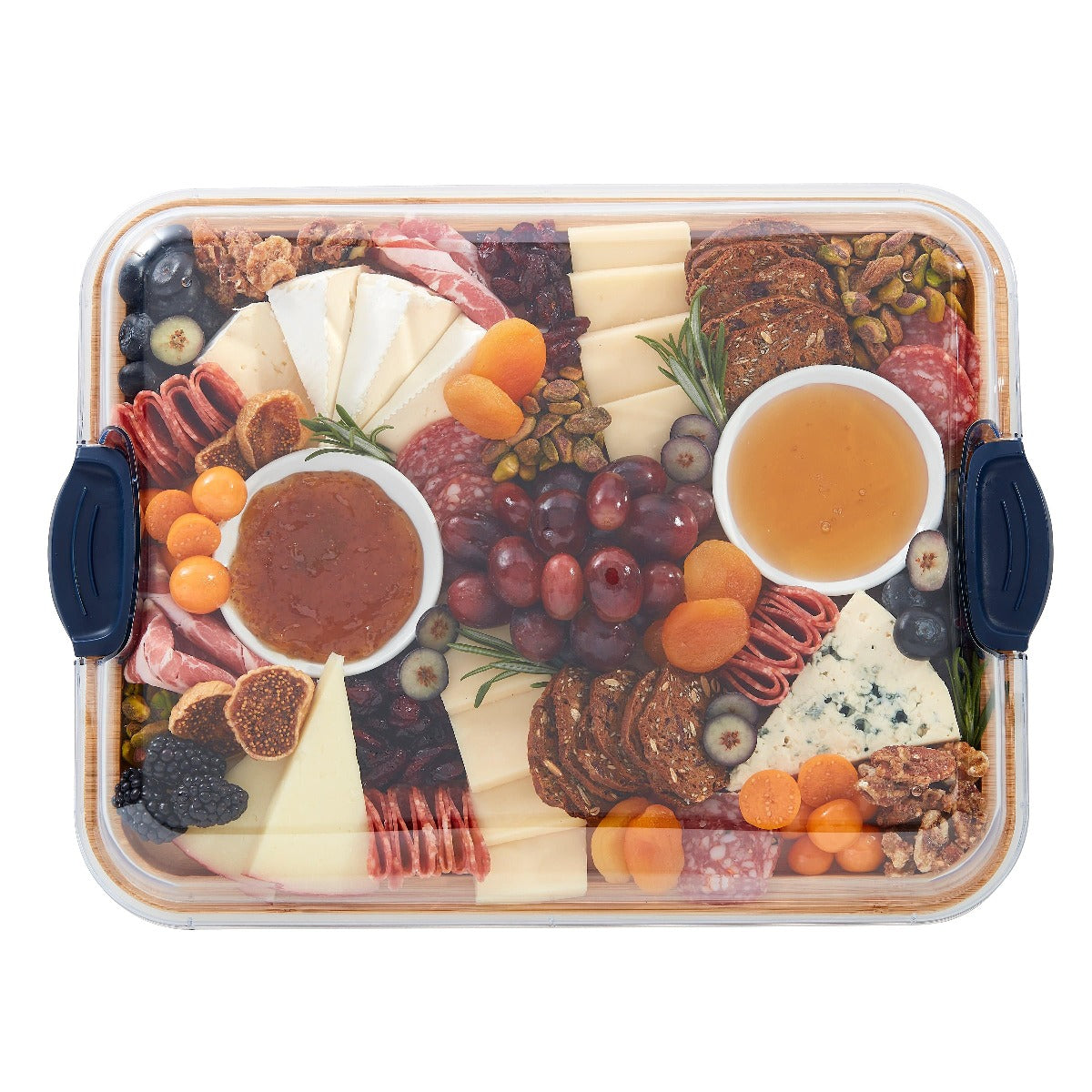 Farberware Build-A-Board with compartments and locking lid for food presentation