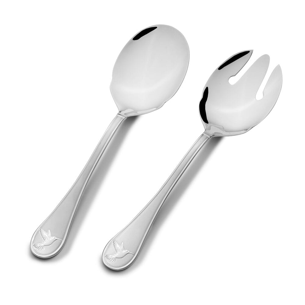 Close-up of Hummingbird 2-Piece Serving Set showcasing its design.