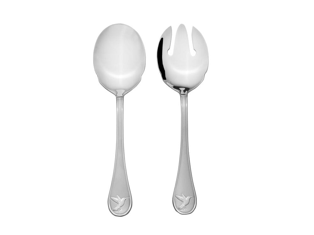 Hummingbird 2-Piece Serving Set on a beautifully set dining table.