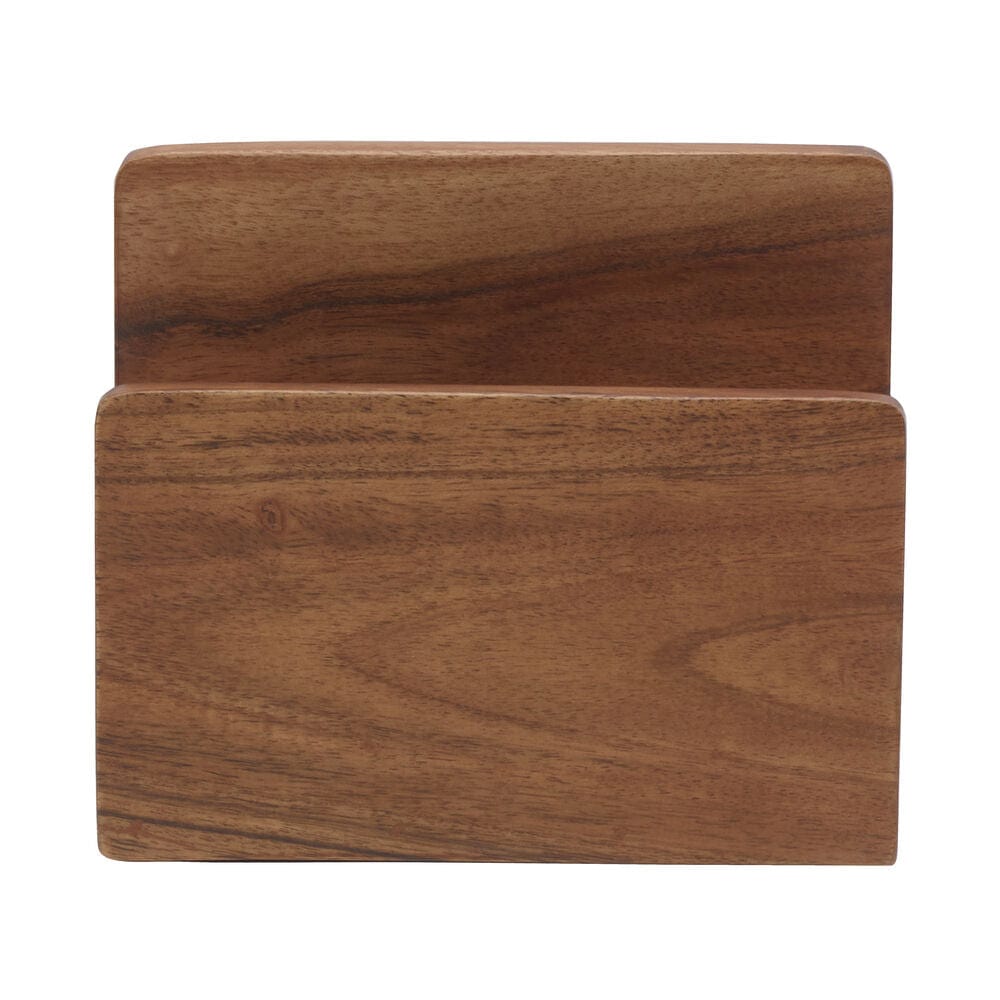 Elegant Acacia Wood Napkin Holder with Unique Design - Image 2