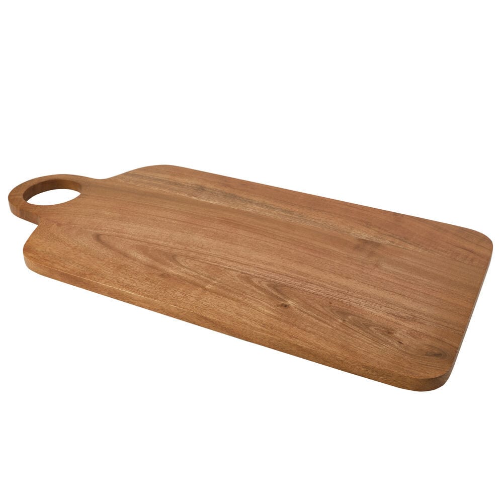 Elegant acacia wood charcuterie board showcasing a variety of meats and cheeses for entertaining