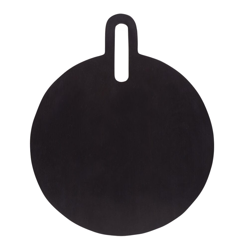 Mango Wood Round Serve & Charcuterie Board - Elegant Black Finish - Image 3