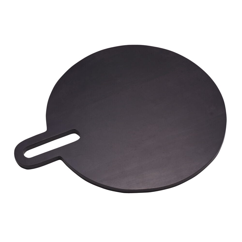 Mango Wood Round Serve & Charcuterie Board - Elegant Black Finish - Image 2
