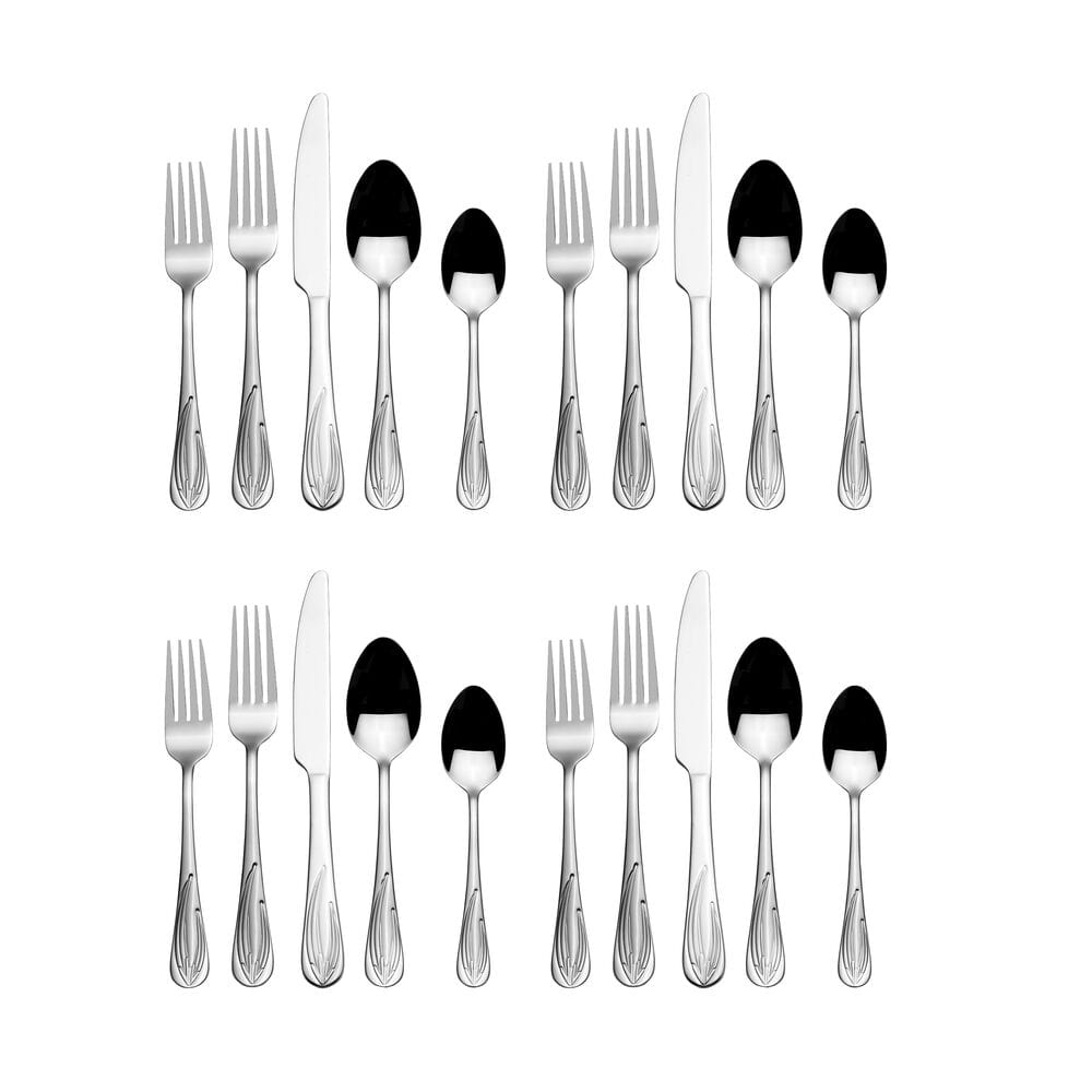 Elegant stainless steel cutlery set displayed on a dining table