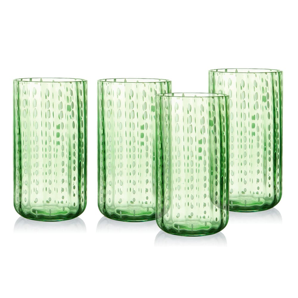 Set of four stylish drinkware for entertaining on a modern table