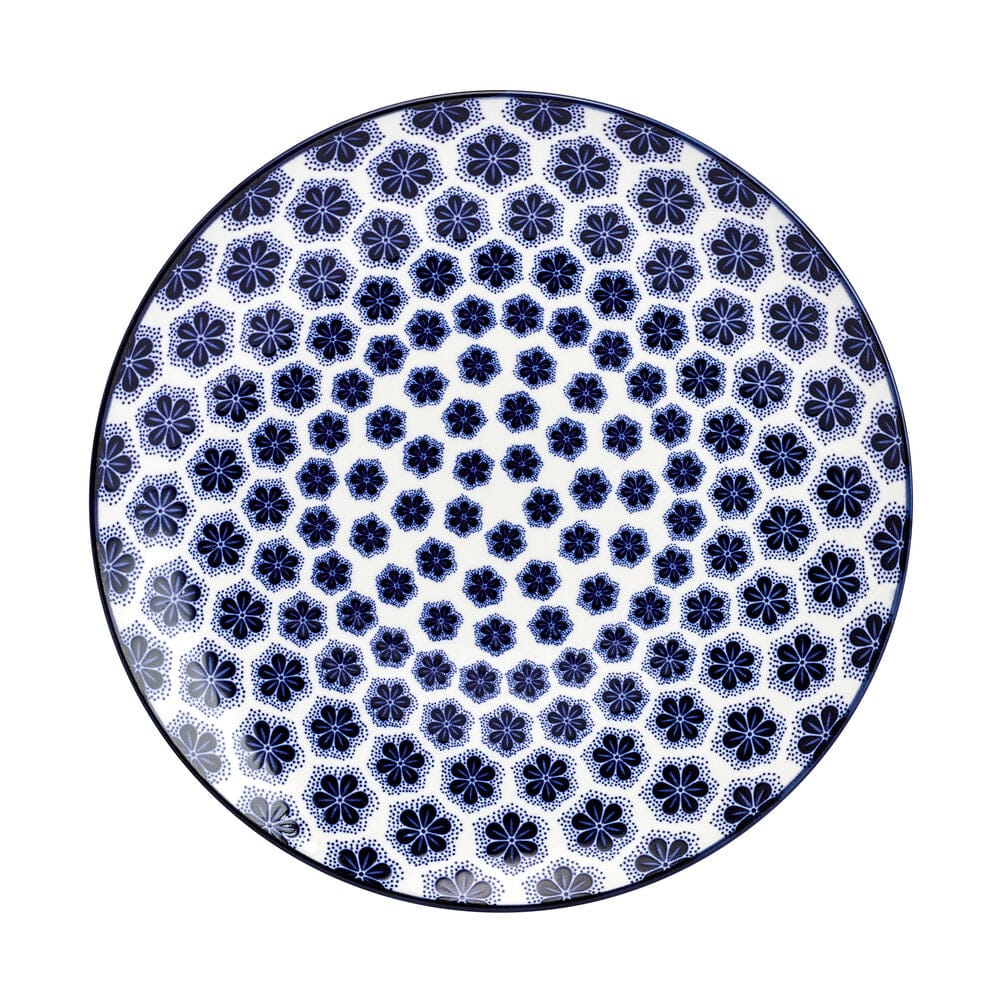 The all-purpose bowl from the dinnerware set, ideal for salads or sides, with a floral motif.