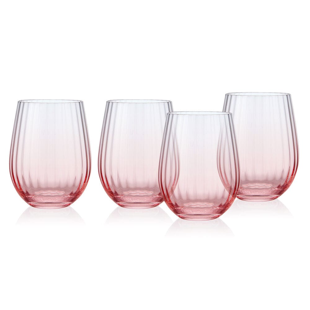 Blush Glow Stemless Wine Glass Set - 4 Pieces - Image 2