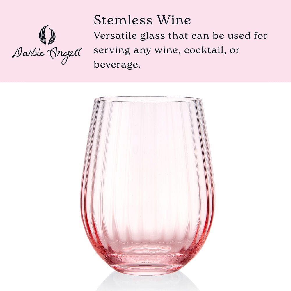 Blush Glow Stemless Wine Glass Set - 4 Pieces - Image 4