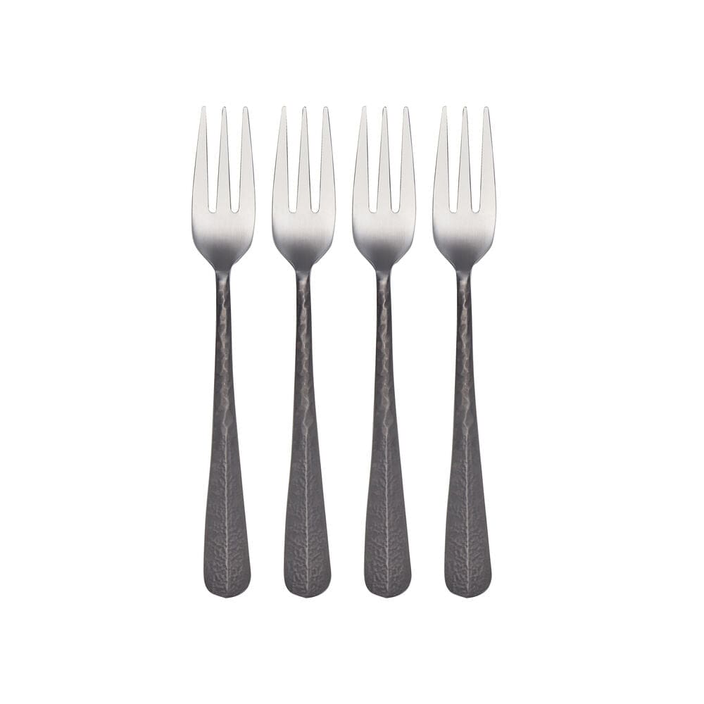 Elegant appetizer forks on a serving tray, showcasing their sleek design and durability