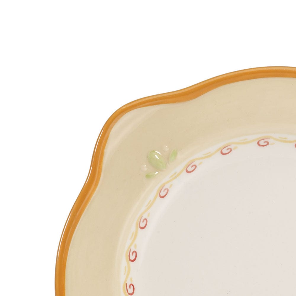 Elegant Villa della Luna scalloped salad plates set, perfect for everyday use.