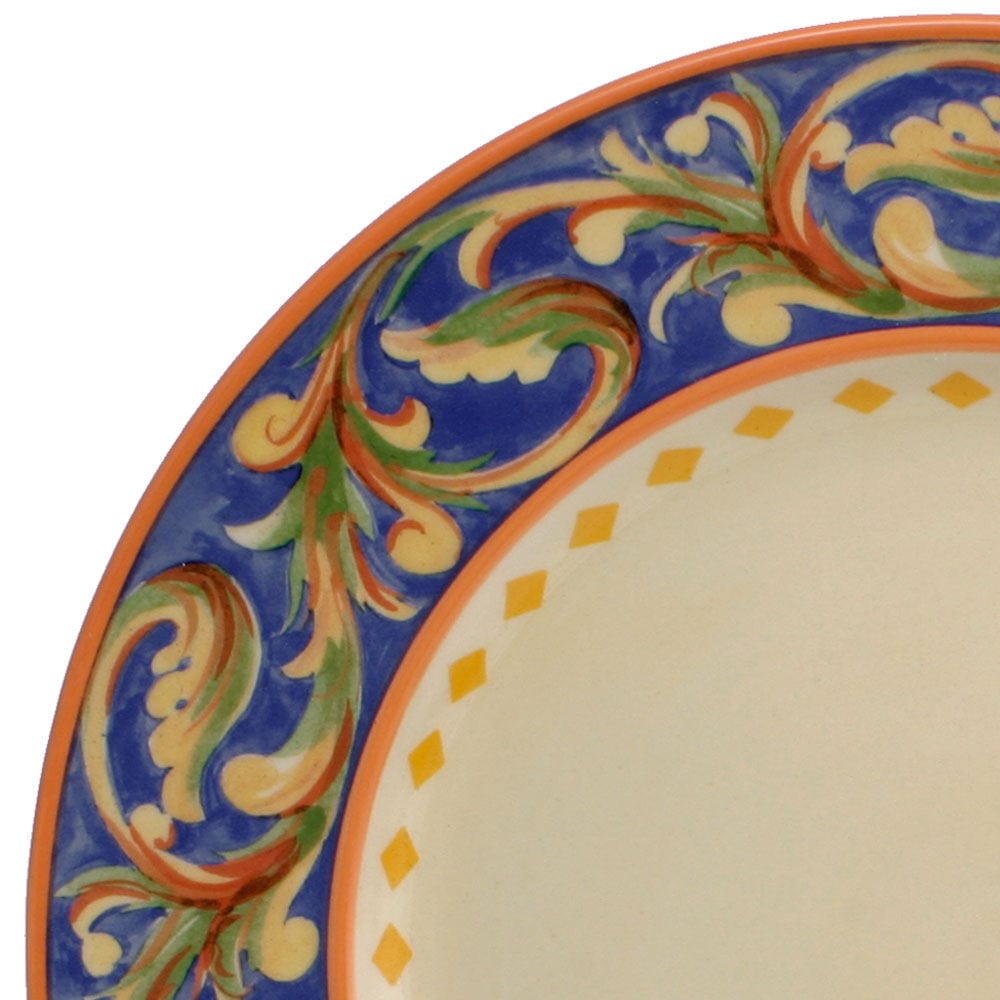 Close-up of stylish stoneware dinner plates for family meals