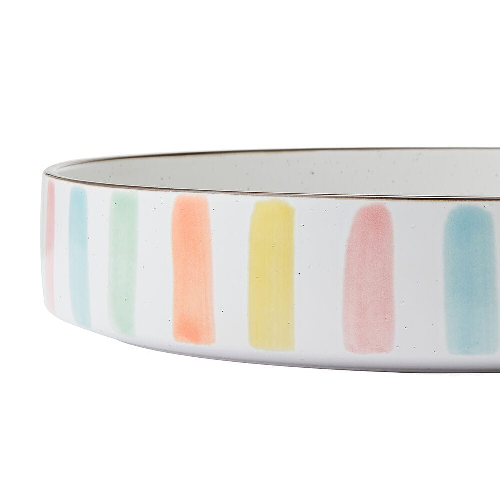 Set of durable stoneware bowls for casual and festive summer meals