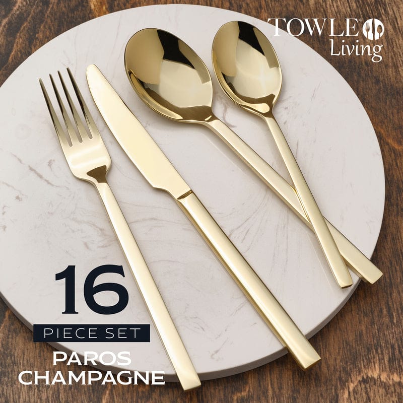 Close-up of stainless steel silverware with sleek handles for modern dining