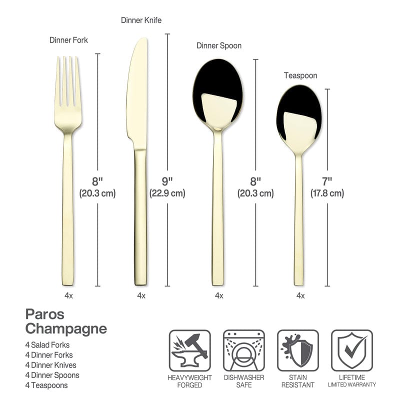 Close-up of stainless steel silverware with sleek handles for modern dining