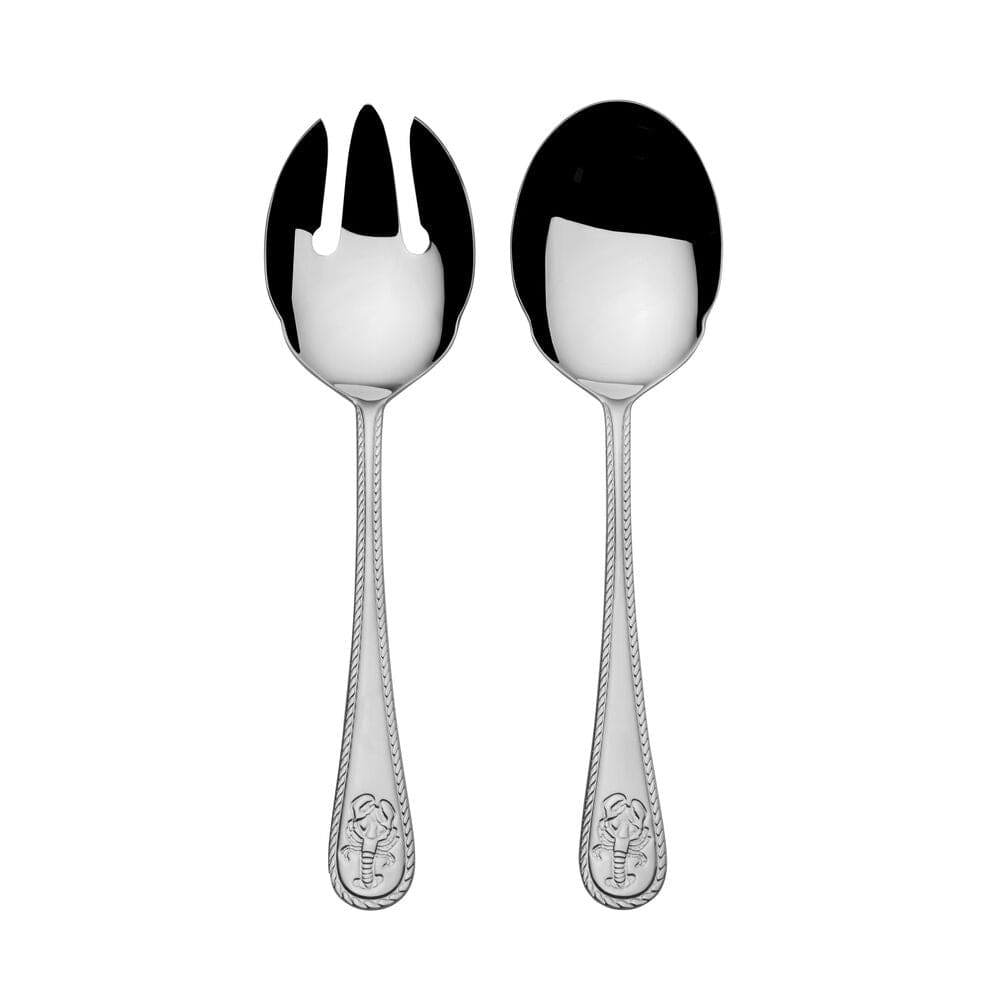 Lobster serving set showing embossed design and sleek finish