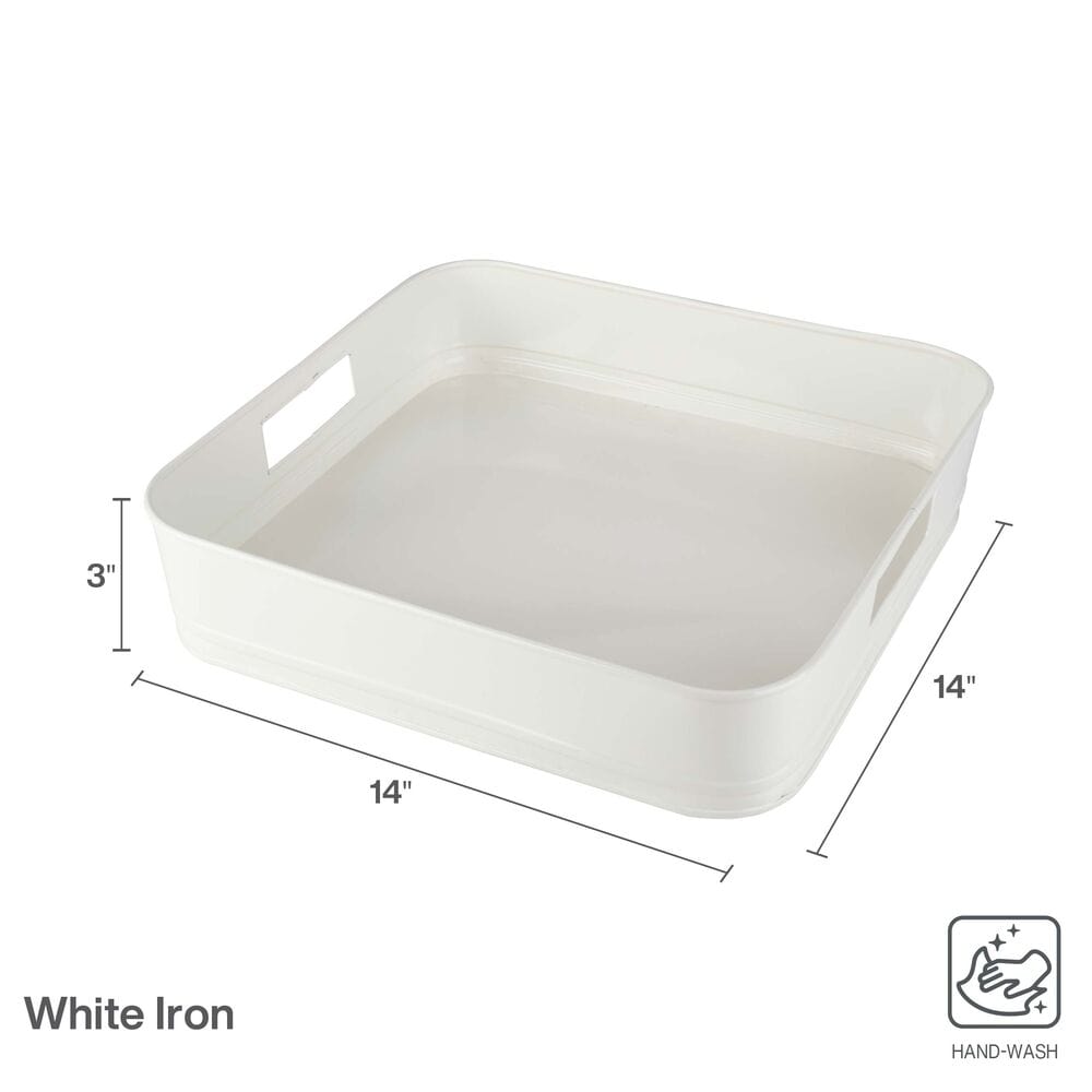Tray in use on a rustic wooden table during a lively dinner party setting