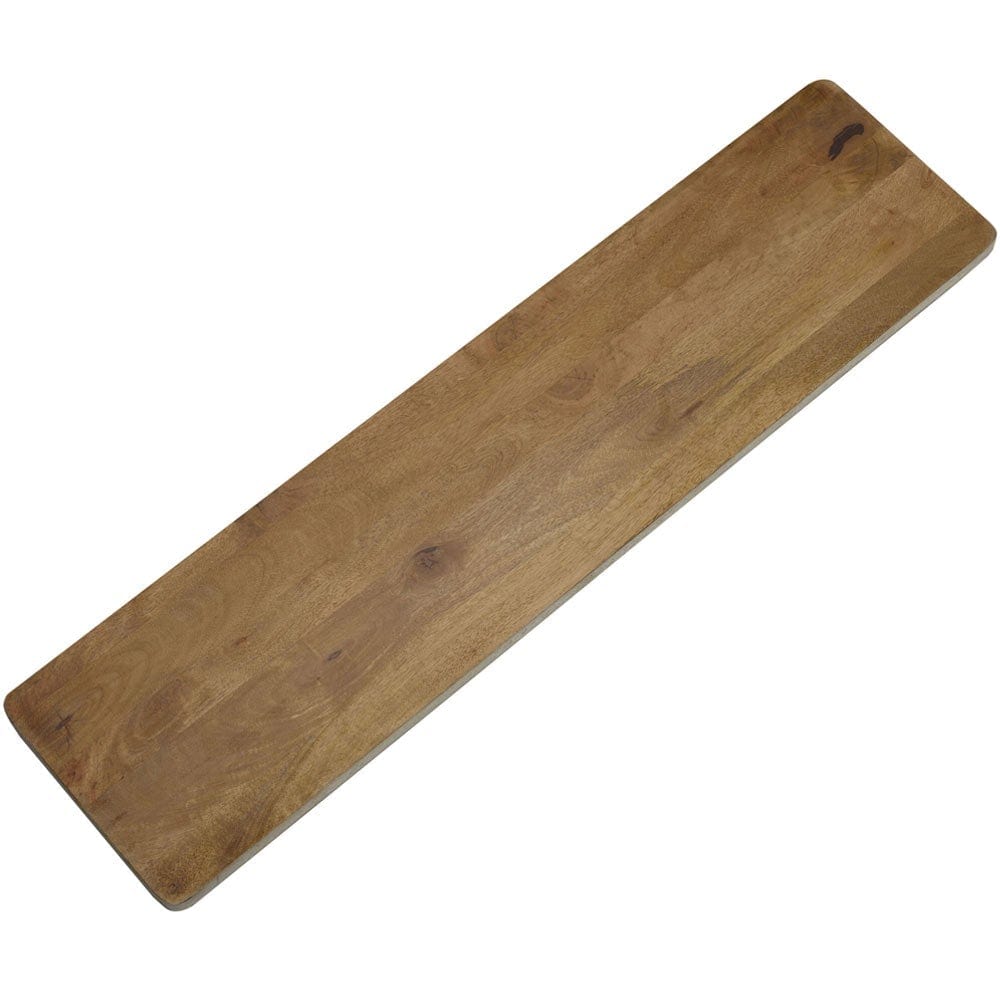 Close-up of the 39 inch charcuterie board showing rustic design details