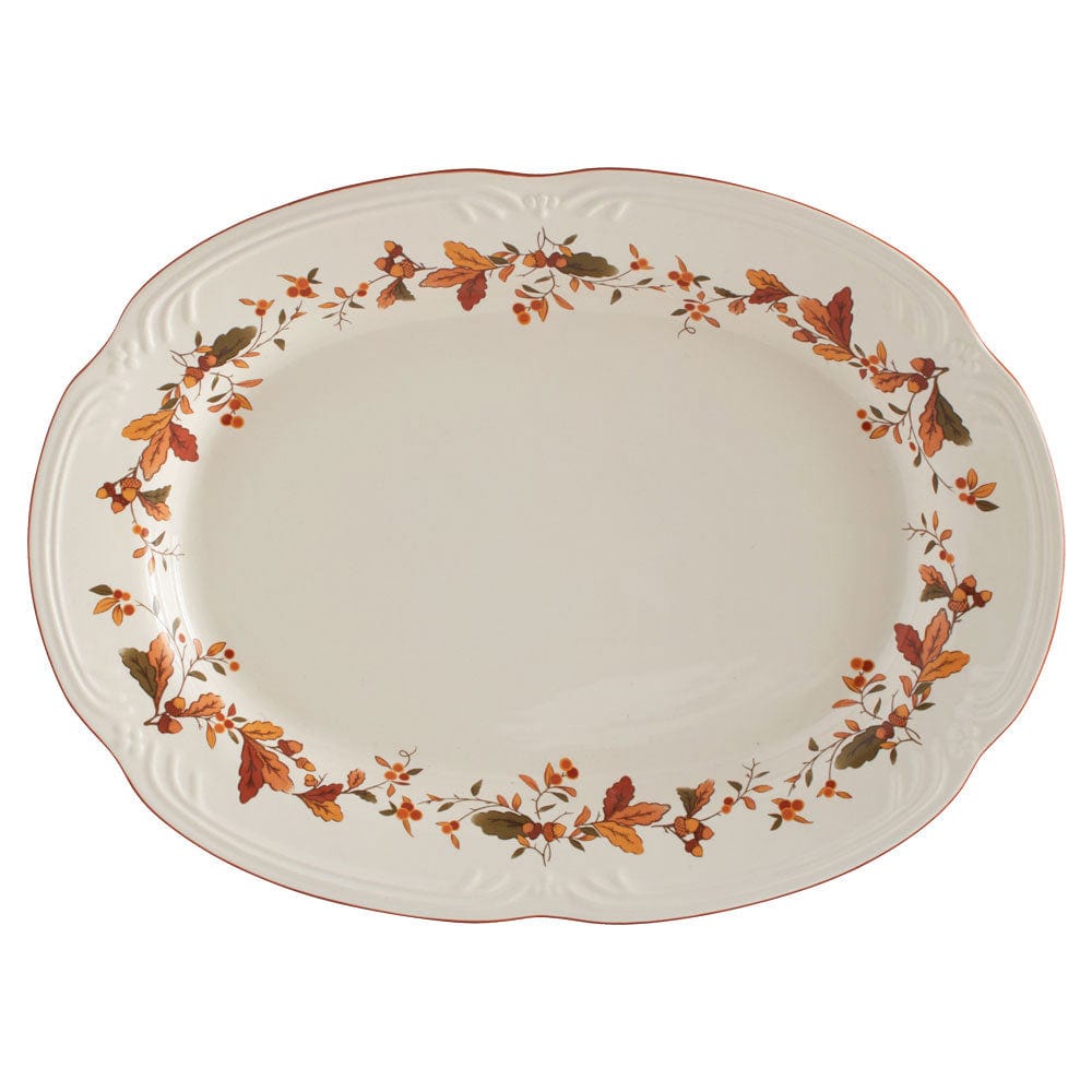 Autumn Berry Dinnerware Set for 8 on a table setting with serveware